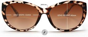 img 2 attached to Chic Cateye Reading Sunglasses for Women - Bifocal Glasses to Read in the Sun
