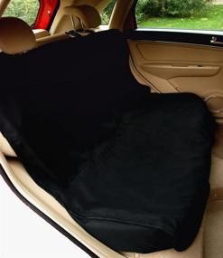 img 4 attached to 🐾 NAC&ZAC Waterproof Bench Pet Seat Cover: Cars and SUV, Seat Anchors, Nonslip, Extra Side Flaps, Machine Washable Barrier Dog Seat Cover