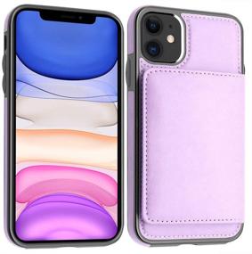 img 3 attached to 📱 LakiBeibi Purple iPhone 11 Wallet Case with Card Holders - Slim Leather Flip Folio Protective Case for Apple iPhone 11 6.1 Inch (2019)