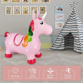 img 1 attached to 🦄 Magical Unicorn Inflatable - Perfect for Children and Toddlers!
