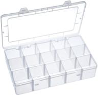 outus clear washi tape and sticker storage box organizer with 15 compartments for crafts and beads logo