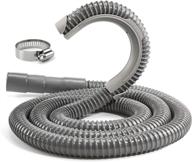 🚰 8ft industrial grade polypropylene corrugated and flexible washer extension drain hose with clamp - universal washing machine hose (10-year warranty) логотип