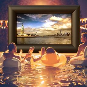 img 3 attached to 15ft Inflatable Movie Screen by SUNCOO: Ultimate Outdoor Mega Movie Projection Screen with Blower, Strings, Stakes, and Storage Bag for Backyard Movie Parties, Poolside Events, and Outdoor Lawn Movie Nights - Movie Projector Screen (15FT)