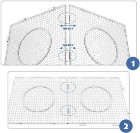 img 2 attached to 🧩 H&W 4PCS 5mm Fuse Beads Boards - Large Clear Pegboards Kits for Creative DIY with Bonus 4 Ironing Papers (WA3-Z1)