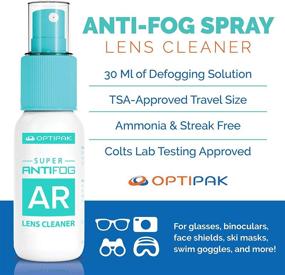img 3 attached to 👓 OptiPak Anti Fog Spray for Glasses - Cleaner & Defogger with Microfiber Cloth - Perfect for Eyeglasses, Goggles, Sunglasses & More - Convenient 4-Pack (30ml/1oz)