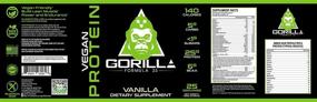 img 3 attached to 🦍 Gorilla Formula 23 Vanilla Flavored Vegan Protein Powder - 2.6lb Pure Plant-Based Shake for Performance and Post-Workout