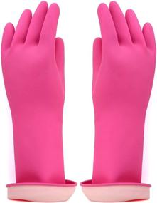 img 4 attached to 🧤 OkidsMall Kids Rubber Gloves: Versatile Household Cleaning and Gardening Gloves for Ages 6-9