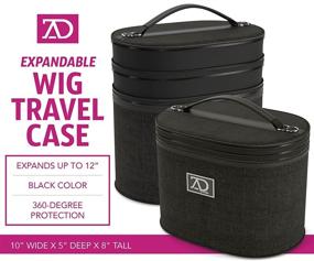 img 3 attached to 🧳 Lightweight Travel Case for Wig Storage