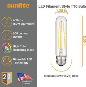 img 3 attached to 🔆 Sunlite Dimmable Industrial Electrical Bulb: Filament Tubular Equivalent
