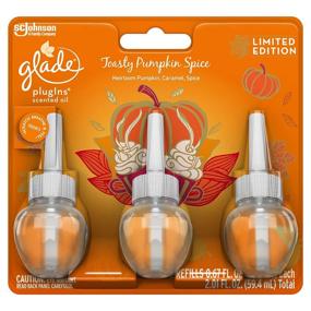 img 4 attached to 🎃 Запасные блоки для Glade PlugIns освежителя воздуха, ароматные и эфирные масла для дома и ванны, Теплое тыквенное пряное, 2.01 жидких унций, упаковка из 3шт.