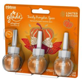 img 2 attached to 🎃 Запасные блоки для Glade PlugIns освежителя воздуха, ароматные и эфирные масла для дома и ванны, Теплое тыквенное пряное, 2.01 жидких унций, упаковка из 3шт.