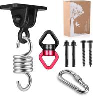 🪂 mdairc heavy duty hanging kit: swing hangers, hammock spring, 360° smooth spin swivel, and locking snap hooks - ideal for wooden sets, tire swings, trapeze yoga, and more! логотип