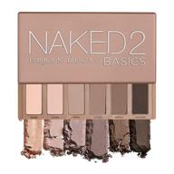 🎨 urban decay naked2 basics eyeshadow palette: 6 taupe & brown matte neutral shades for ultra-blendable, rich colors and velvety texture - travel-friendly makeup set with mirror & full-size pans logo