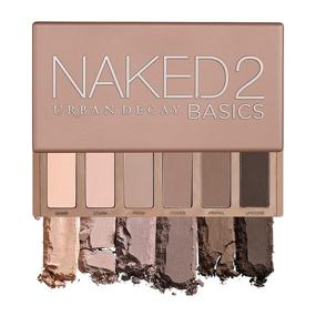 img 4 attached to 🎨 Urban Decay Naked2 Basics Палитра теней для век: 6 тонов коричневого и таупового матового нейтрального оттенка для легкого смешивания, насыщенных цветов и бархатистой текстуры - комплект декоративной косметики в удобном формате для путешествий с зеркалом и полноценными панелями.