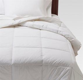 img 2 attached to Bien Living 400 TC 100% Tencel Lyocell White Comforter - All Season Luxury Duvet Insert - Plush & Silky Design - Hotel Quality - King Size