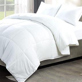 img 4 attached to Bien Living 400 TC 100% Tencel Lyocell White Comforter - All Season Luxury Duvet Insert - Plush & Silky Design - Hotel Quality - King Size