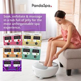 img 2 attached to 🐼 Pandaspa Crystal Jelly Foot Bath Soak Set - Lavender, Orange, Lemon, Green Tea, Rose (30-Pack with 6 Sets of Each Fragrance)