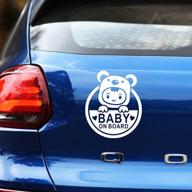 kaizen baby on board sticker decals for cars, white vinyl sticker for vw, toyota, honda, chevrolet, ford, mercedes benz, audi, bmw, and any suv, truck, or sedan logo