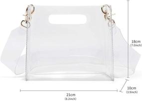 img 3 attached to 👜 Stylish & Waterproof Tiwougel Clear Crossbody Purse Bag for Women – Transparent Plastic PVC Shoulder Handbag