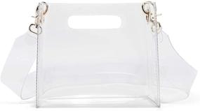 img 4 attached to 👜 Stylish & Waterproof Tiwougel Clear Crossbody Purse Bag for Women – Transparent Plastic PVC Shoulder Handbag