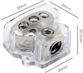 img 1 attached to 🔌 ZOOKOTO 1X0GA Вход/3X4GA Выход Распределитель питания, автомобильный аудиоусилитель 1 к 3 способам держателя предохранителя цепи (3 пути)