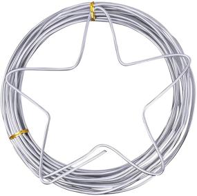 img 1 attached to 🔧 NEPAK 32.8ft 3mm Silver Aluminum Wire: Soft & Flexible for Dolls Skeleton & DIY Crafting