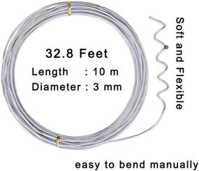 img 3 attached to 🔧 NEPAK 32.8ft 3mm Silver Aluminum Wire: Soft & Flexible for Dolls Skeleton & DIY Crafting