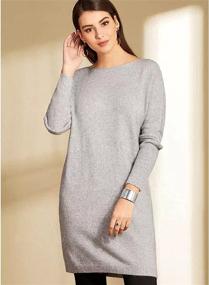 img 2 attached to UGWUIA Crewneck Sweater Pullover Dresses Women's Clothing for Dresses