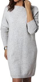 img 4 attached to UGWUIA Crewneck Sweater Pullover Dresses Women's Clothing for Dresses