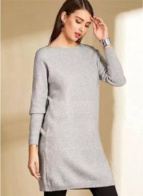 img 1 attached to UGWUIA Crewneck Sweater Pullover Dresses Women's Clothing for Dresses