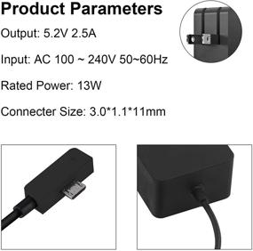 img 3 attached to 🔌 High-Quality Surface 3 Charger Power Adapter - Replace Your Microsoft Surface 3 Model 1623 1624 1645 Tablet Charger with 5V 2.5A USB Charging Port-1.5m