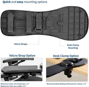 img 2 attached to 💻 Enhance Comfort and Productivity with VIVO's Adjustable Arm Rest Mouse Pad with Wrist Cushion - Black, MOUNT-MS02B