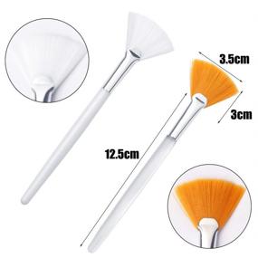 img 3 attached to Set of 4 Facial Brushes: Fan Mask Applicators for Gentle Glycolic Peel Masks & Makeup Application