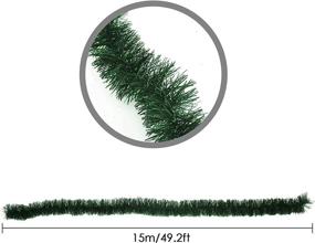 img 2 attached to 🌲 Soft Green Pine Garland: 50 Foot Christmas Decorations for Holiday Wedding Party – Indoor/Outdoor Use