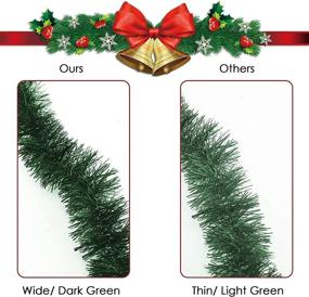 img 3 attached to 🌲 Soft Green Pine Garland: 50 Foot Christmas Decorations for Holiday Wedding Party – Indoor/Outdoor Use