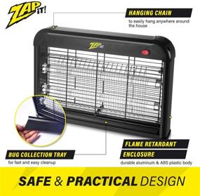 img 3 attached to Zap It Electric Indoor Bug Zapper: Powerful 2,800 Volt Mosquito and Insect Killer with Non-Toxic Attractant and UV Light