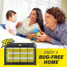 img 2 attached to Zap It Electric Indoor Bug Zapper: Powerful 2,800 Volt Mosquito and Insect Killer with Non-Toxic Attractant and UV Light