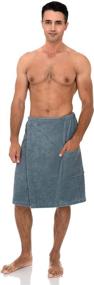 img 2 attached to 👨 TowelSelections Men's Adjustable Cotton Terry Spa Wrap: Perfect Bath, Shower, Gym Cover Up