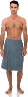 👨 towelselections men's adjustable cotton terry spa wrap: perfect bath, shower, gym cover up logo
