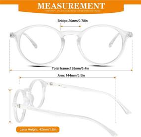 img 3 attached to Round Blue Light Glasses for Women/Men/Teens- UV Blocking Frames, Anti-Eye Strain & Glare, Ideal for Computer/Gaming Use