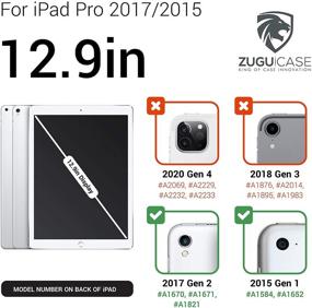 img 2 attached to 📱 ZUGU CASE - Ultra Protective and Thin iPad Pro 12.9 inch (2017/2015) 1st & 2nd Gen Case Prodigy X with Magnetic Stand - Perfect for Men & Women (Black)