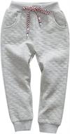 👖 kisbini air cotton jogger pant for boys – active sports sweatpants for children logo