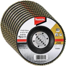 img 4 attached to 🛠️ Makita 10 Pack - 40 Grit Flap Disc: Aggressive Conditioning for Metal & Stainless Steel