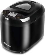 🍞 elite gourmet maxi-matic ebm8103b programmable bread maker machine: 3 loaf sizes, 19 menu functions, gluten free options & more - 2 lb black логотип