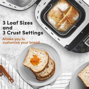 img 3 attached to 🍞 Elite Gourmet Maxi-Matic EBM8103B Programmable Bread Maker Machine: 3 Loaf Sizes, 19 Menu Functions, Gluten Free Options & More - 2 Lb Black