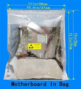 img 3 attached to 📦 Daarcin 30pcs Anti Static Resealable Large Size Bags - Protect Motherboard, HDD, and Electronics with ESD Bags for Graphics Card and More (30pcs 11x13/28x33cm)