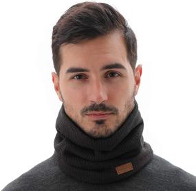 img 3 attached to 🧣 Stay Warm and Stylish with NovForth Double Layer Infinity Windproof Scarves - Must-Have Men's Accessory in Scarves