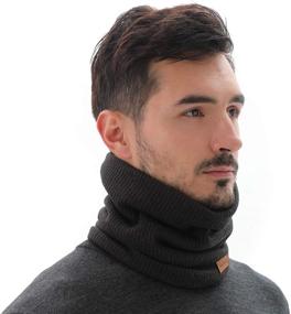 img 2 attached to 🧣 Stay Warm and Stylish with NovForth Double Layer Infinity Windproof Scarves - Must-Have Men's Accessory in Scarves