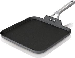 img 4 attached to Ninja C30628 11-Inch Square Griddle Pan Foodi NeverStick Premium Hard-Anodized - Nonstick Cooking Surface - Slate Grey - 11 Inch