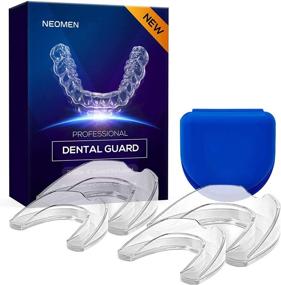 img 4 attached to 🦷 Neomen Mouth Guard - 2 Sizes, Pack of 4 - Advanced Anti Grinding Dental Night Guard | Stops Bruxism, TMJ & Teeth Clenching | Enhanced Satisfaction Guaranteed